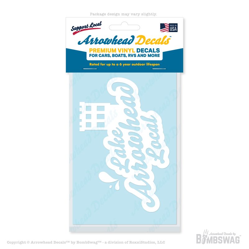 Lake Arrowhead Local decal with the Lake Arrowhead Tower in Retail Packaging