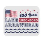 Lake Arrowhead Mouse Pad with our Exclusive American Flag, Stars, and Waves 1920 Centennial Design