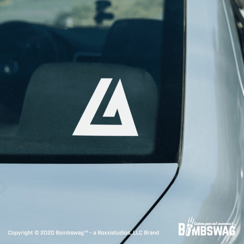 Our Official Lake Arrowhead LA Mountain Peak Sticker without text on Car Window
