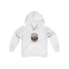 Photo of 43917 on the Crestline, CA Youth Hoodie with our Lakeside Cabin Sunset Design |
