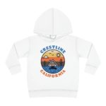 Crestline, CA Toddler Hoodie with our Lakeside Cabin Sunset Design