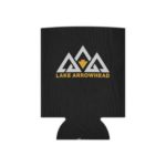 Lake Arrowhead Can Cooler Sleeve with our Black Gold Three Peak Arrowhead Design