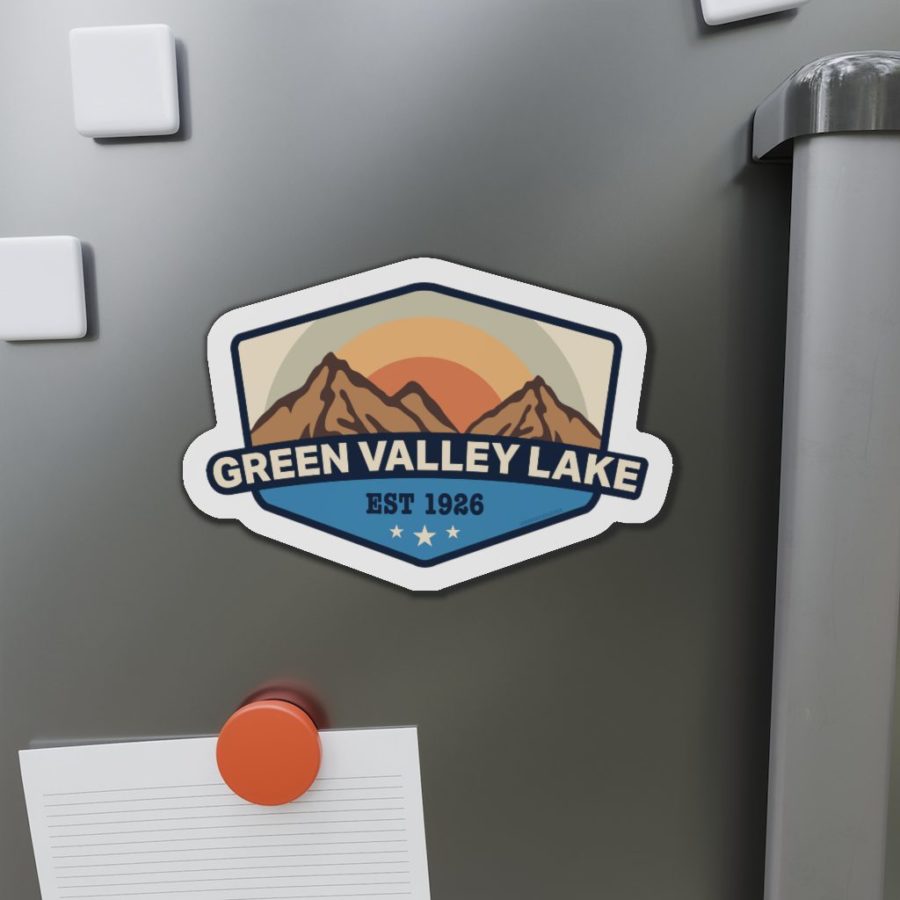 Green Valley Lake CA Fridge Magnet of a Mountain Sunset Over the Lake - Image 8