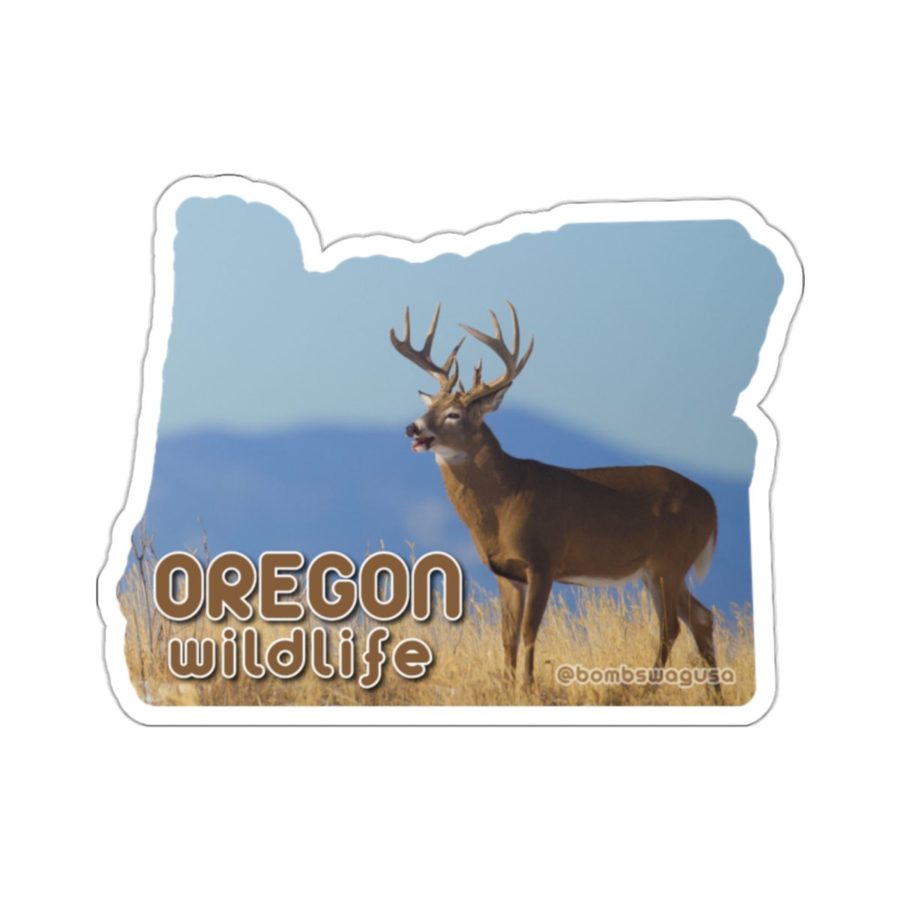 Oregon State Wildlife Deer Die Cut Sticker