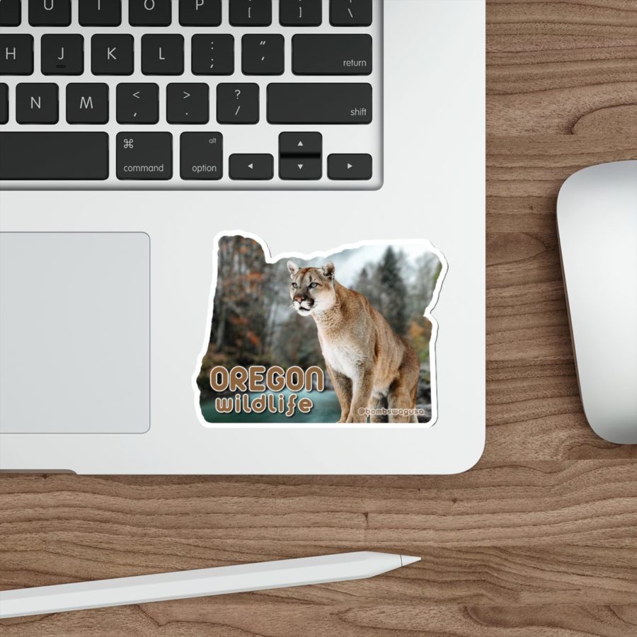 Oregon State Wildlife Cougar Die Cut Sticker - Image 10