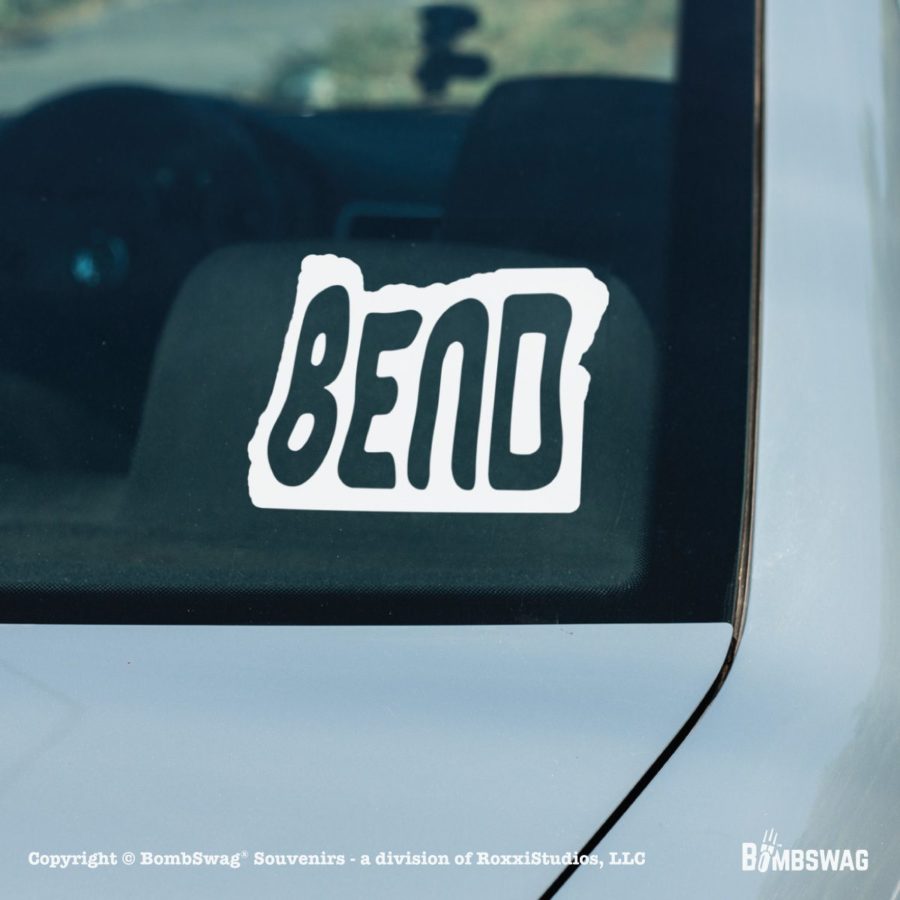 bend oregon word wrapped state vinyl transfer decal