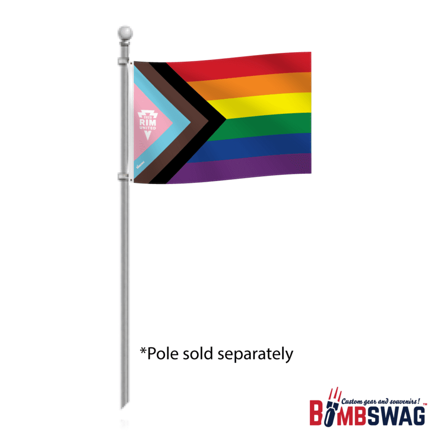 rim united lgbtq+ progress pride flag double sided