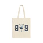 Blue Jay CA Tote Bag with our 909 Blue Jay Design