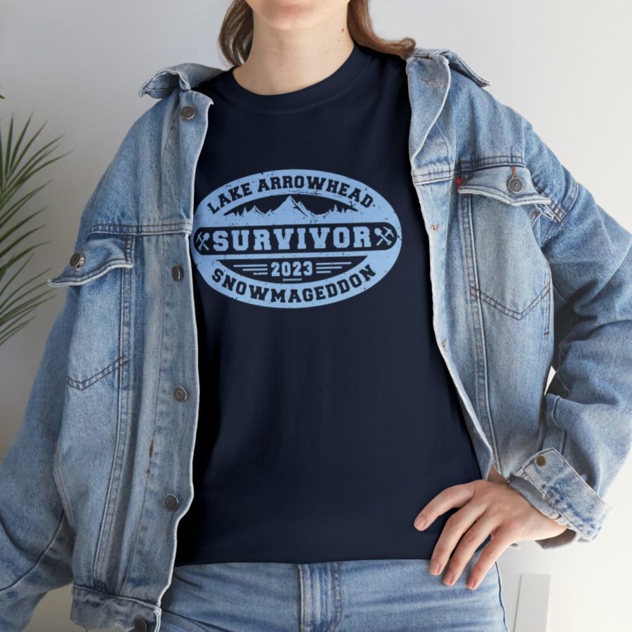 lake arrowhead 2023 snowmageddon survivor unisex t shirt