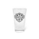 Crestline Beer Glass 16 oz - Lake Life Badge