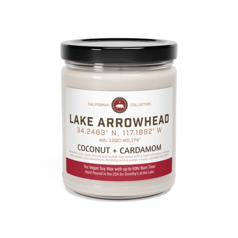 lake arrowhead 9 oz soy candle from our california collection