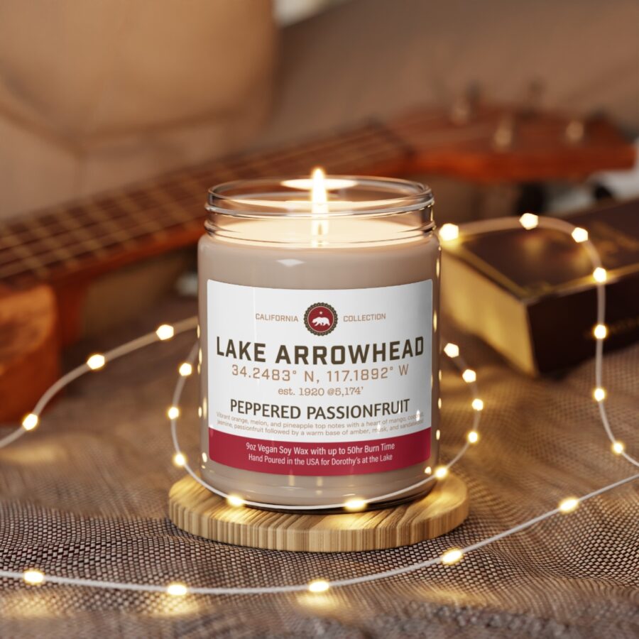 lake arrowhead 9 oz soy candle from our california collection