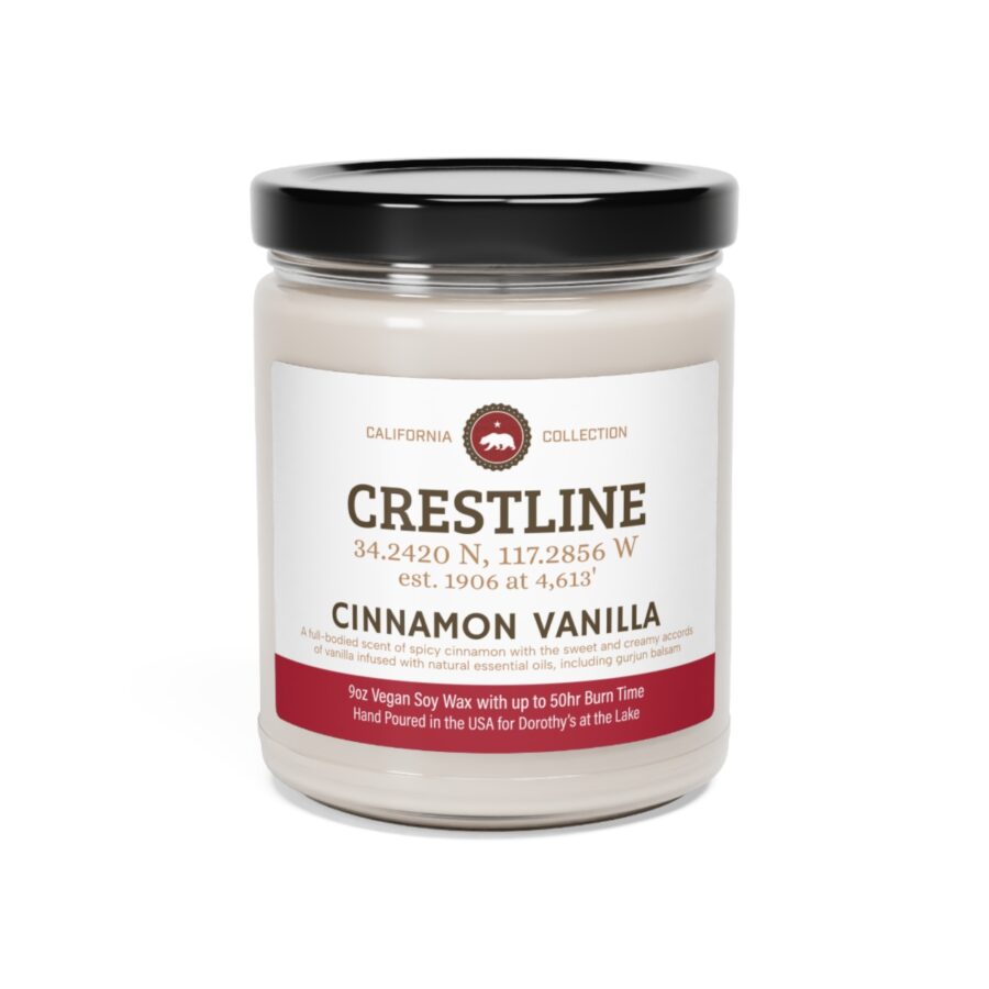 crestline, ca 9 oz soy candle from our california collection