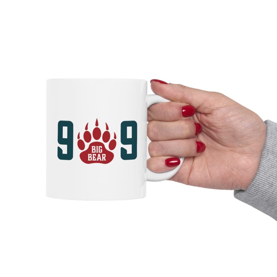 big bear coffee mug with our exclusive 909 series artwork
