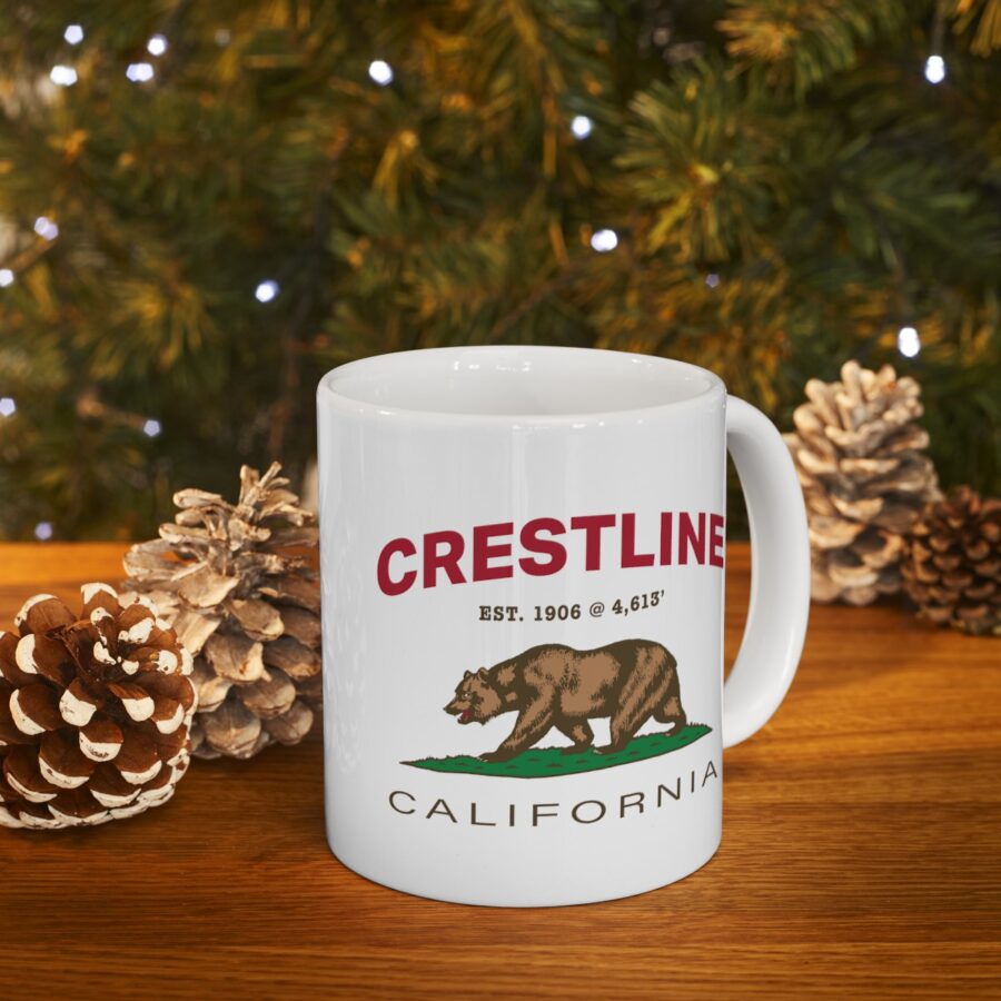 crestline coffee mug with our exclusive california bear artwork
