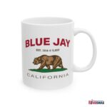 Blue Jay CA Coffee Mug with our Exclusive California Bear Artwork