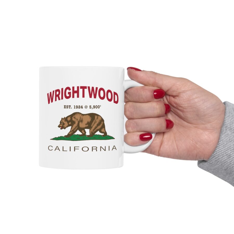 wrightwood coffee mug with our exclusive california bear artwork