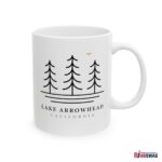 Lake Arrowhead Coffee Mug with our Three Tree and Water Line Art