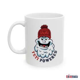 lake arrowhead coffee mug with our exclusive winter yeti powered artwork