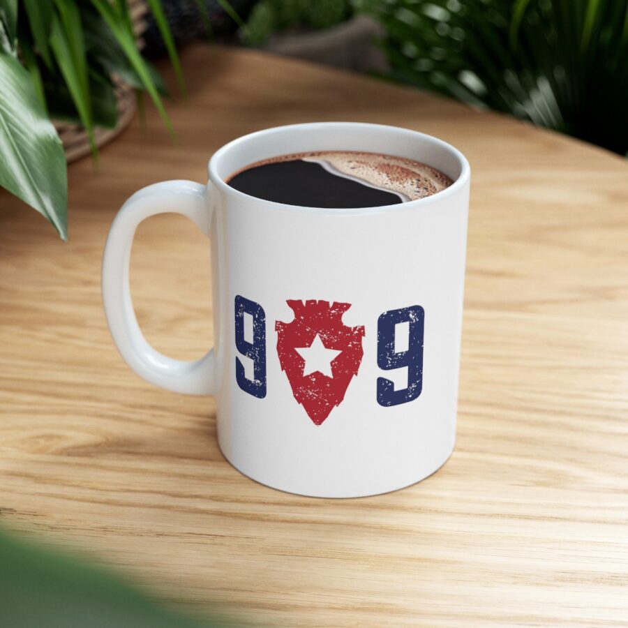lake arrowhead coffee mug with our exclusive 909 series artwork
