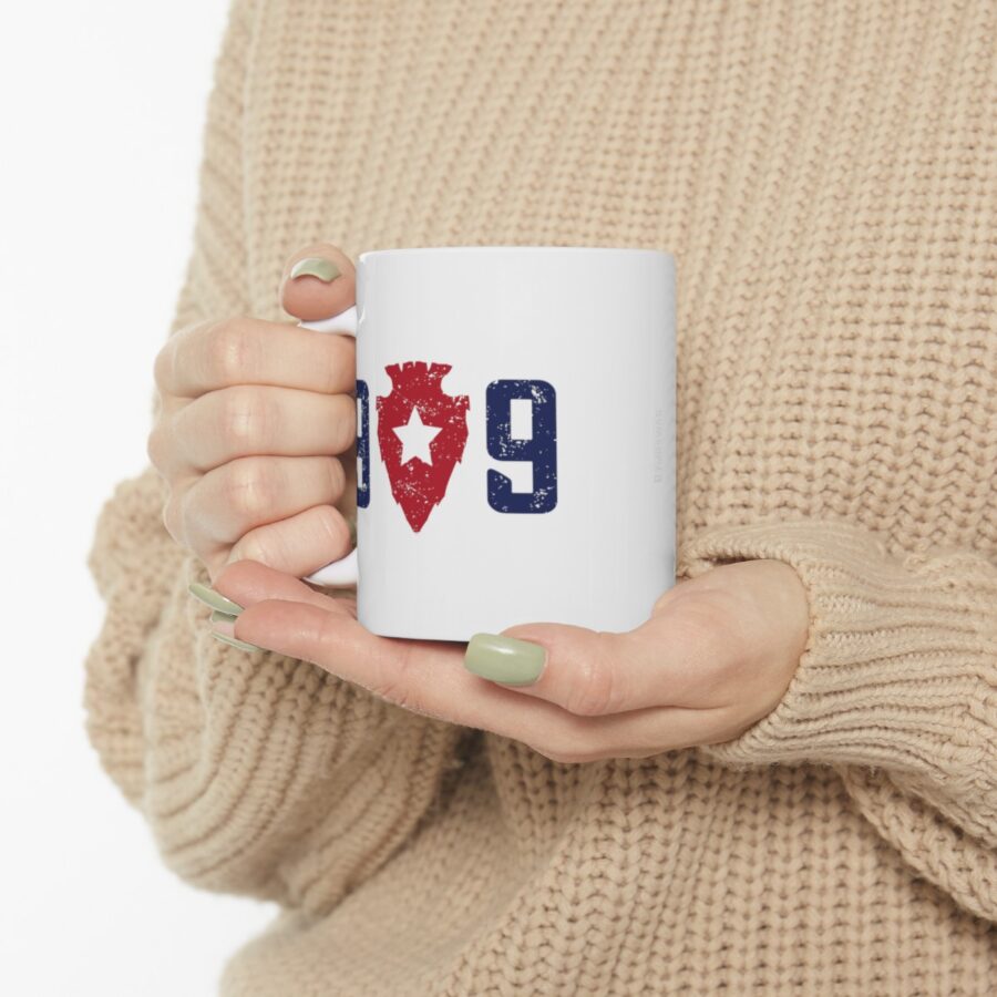 lake arrowhead coffee mug with our exclusive 909 series artwork