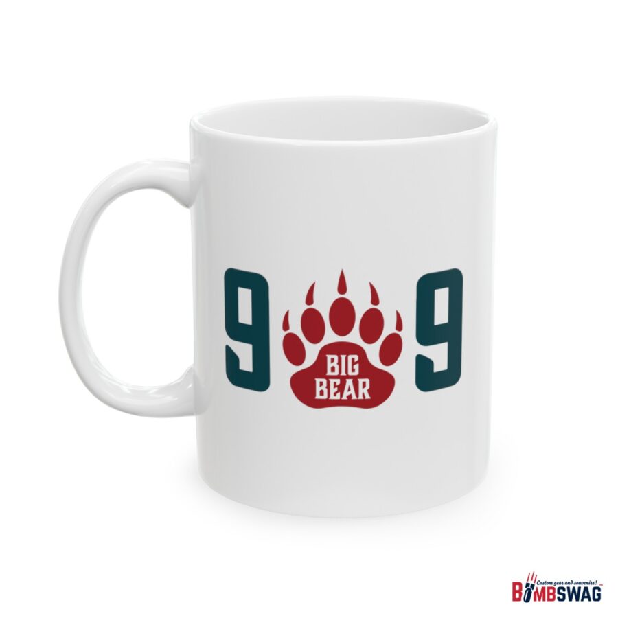 big bear coffee mug with our exclusive 909 series artwork