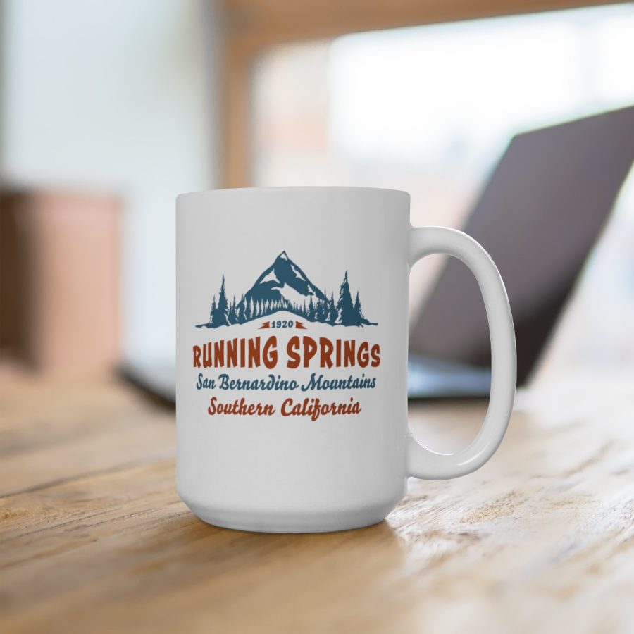 running springs coffee mug with our vintage mountain starlight design