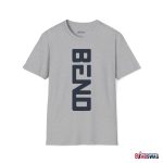 Bend, Or Modern Typeface Unisex SoftStyle T-Shirt with Map Coordinates