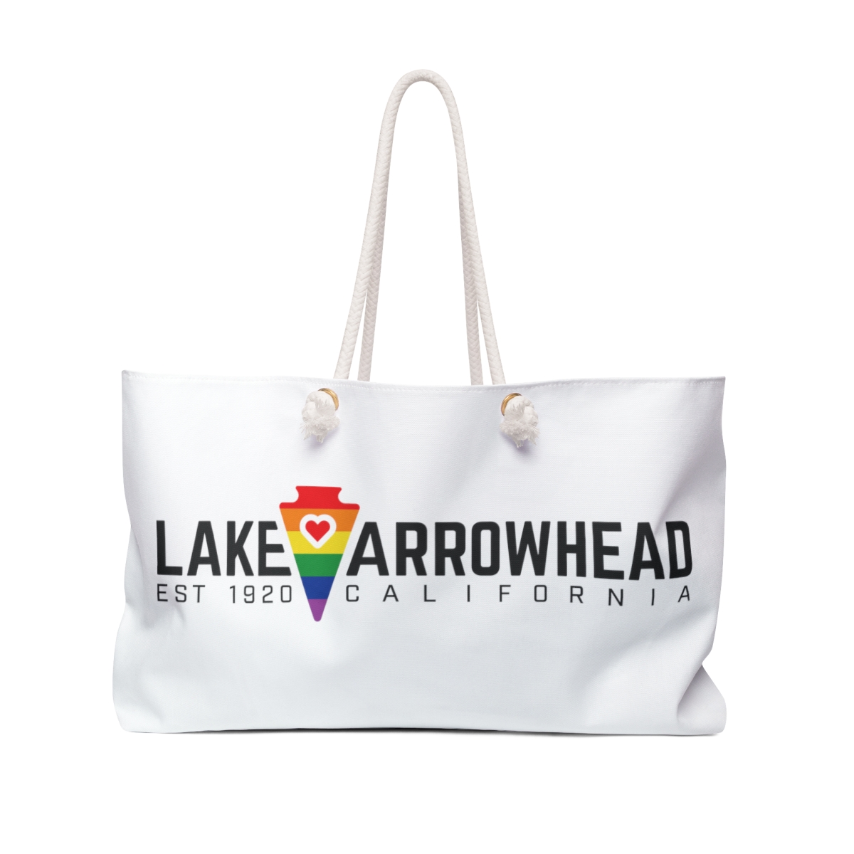 Lake Arrowhead Pride Shopping Bag with Rainbow Arrowhead