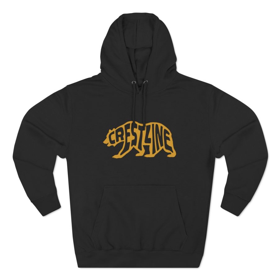 crestline california bear word wrap premium hoodie