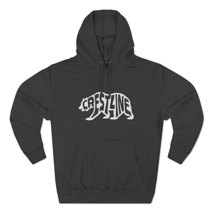 crestline california bear word wrap premium hoodie