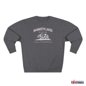 mammoth lakes, ca premium california bear crewneck sweatshirt with est. date + elevation
