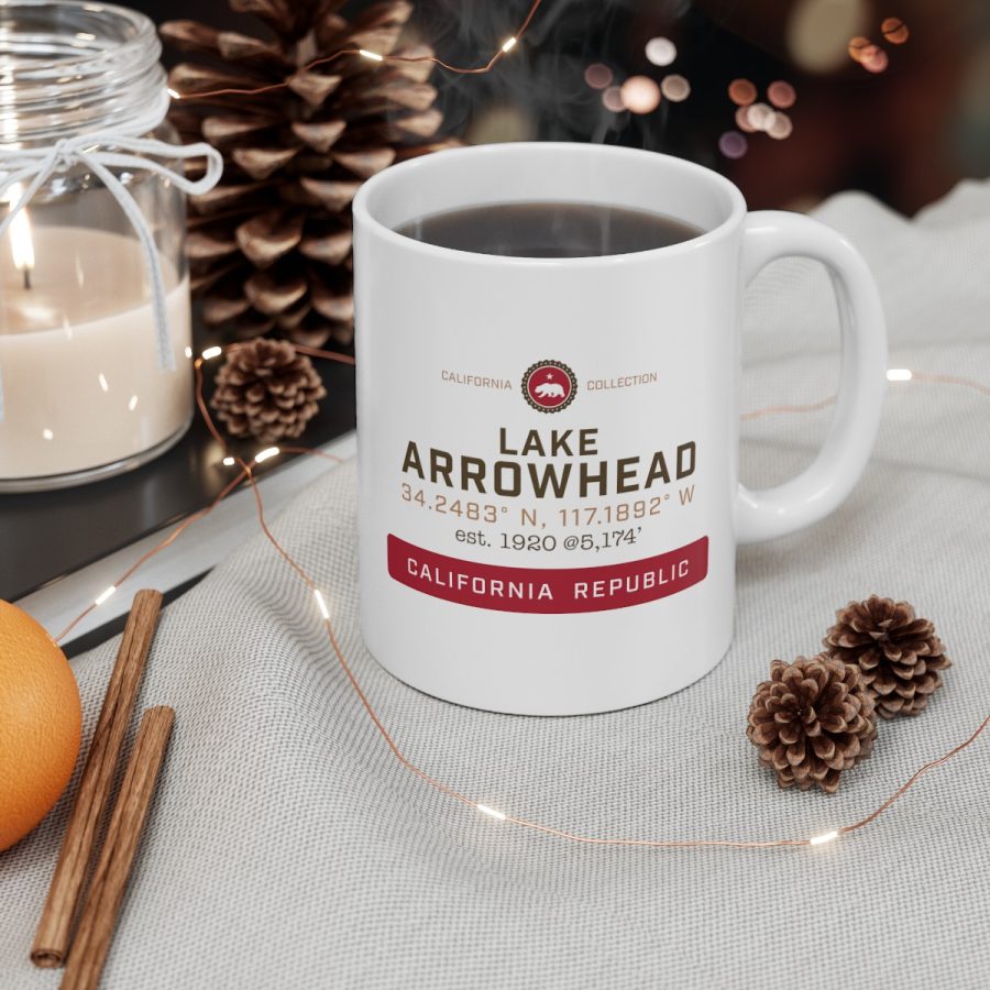 lake arrowhead coffee mug from our signature california collection