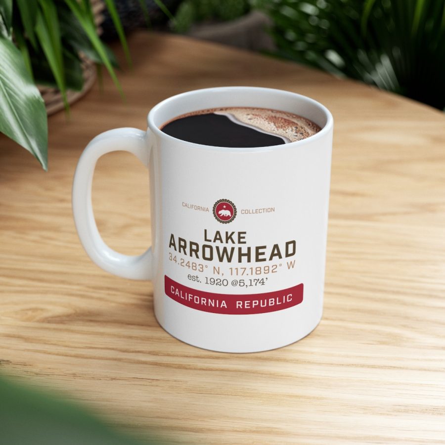 lake arrowhead coffee mug from our signature california collection