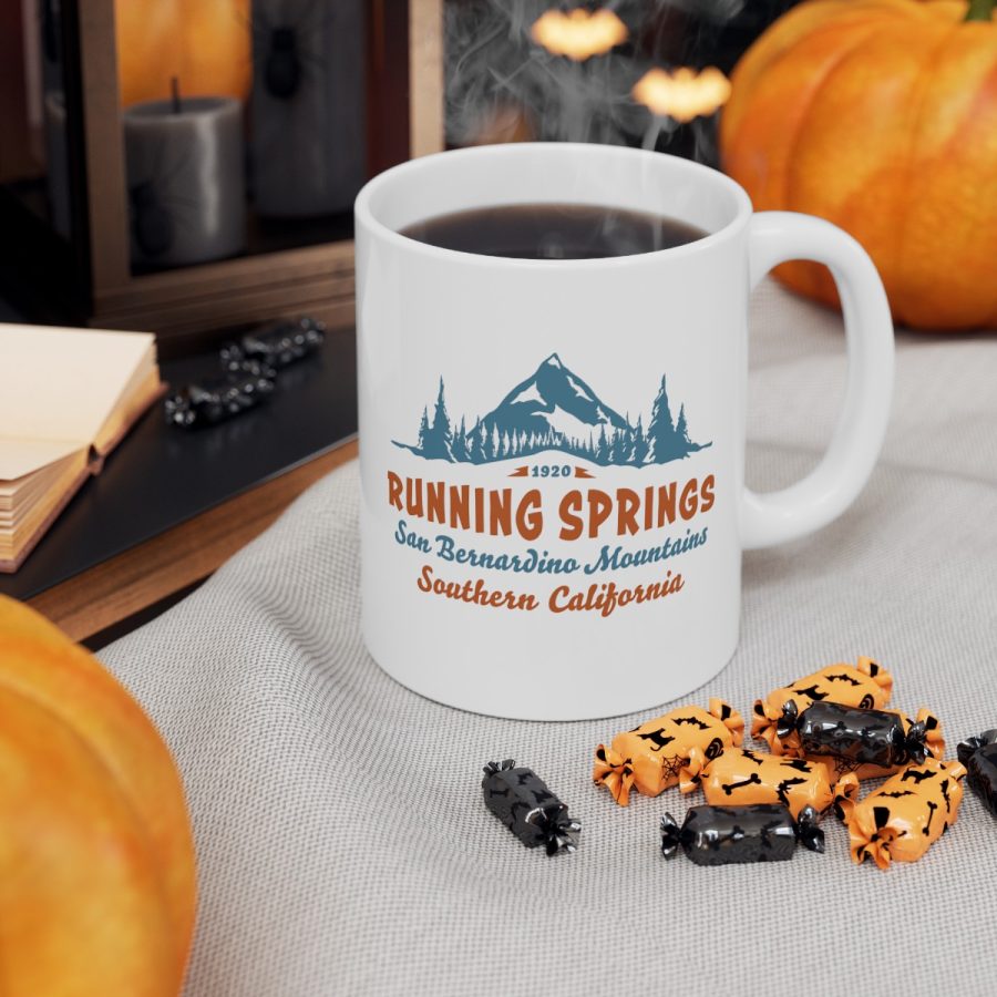 running springs coffee mug with our vintage mountain starlight design