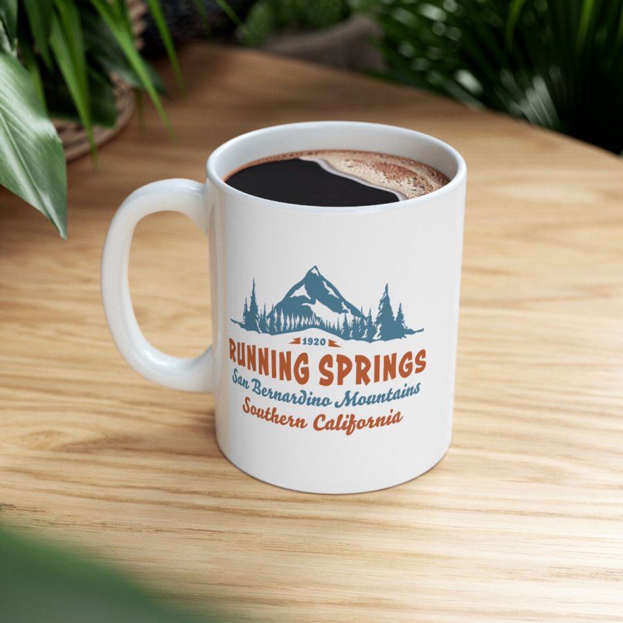 running springs coffee mug with our vintage mountain starlight design