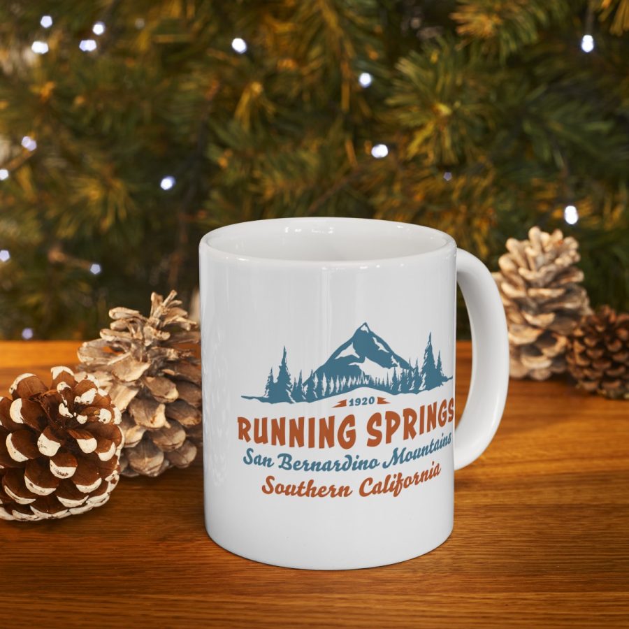 running springs coffee mug with our vintage mountain starlight design