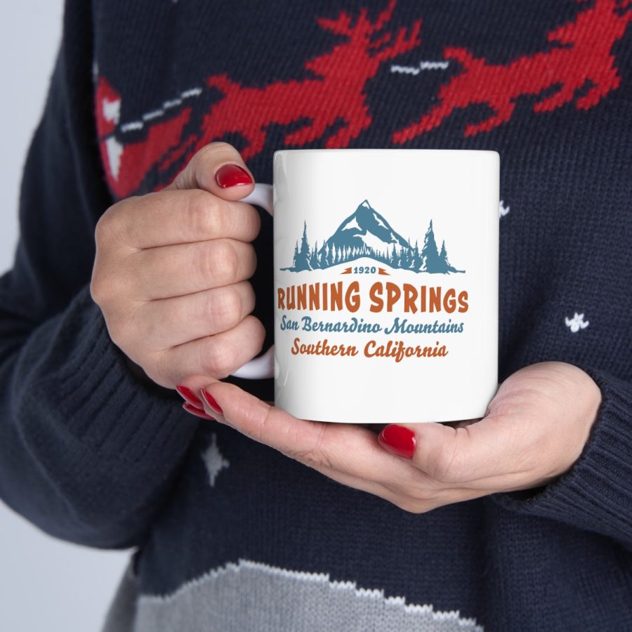 running springs coffee mug with our vintage mountain starlight design