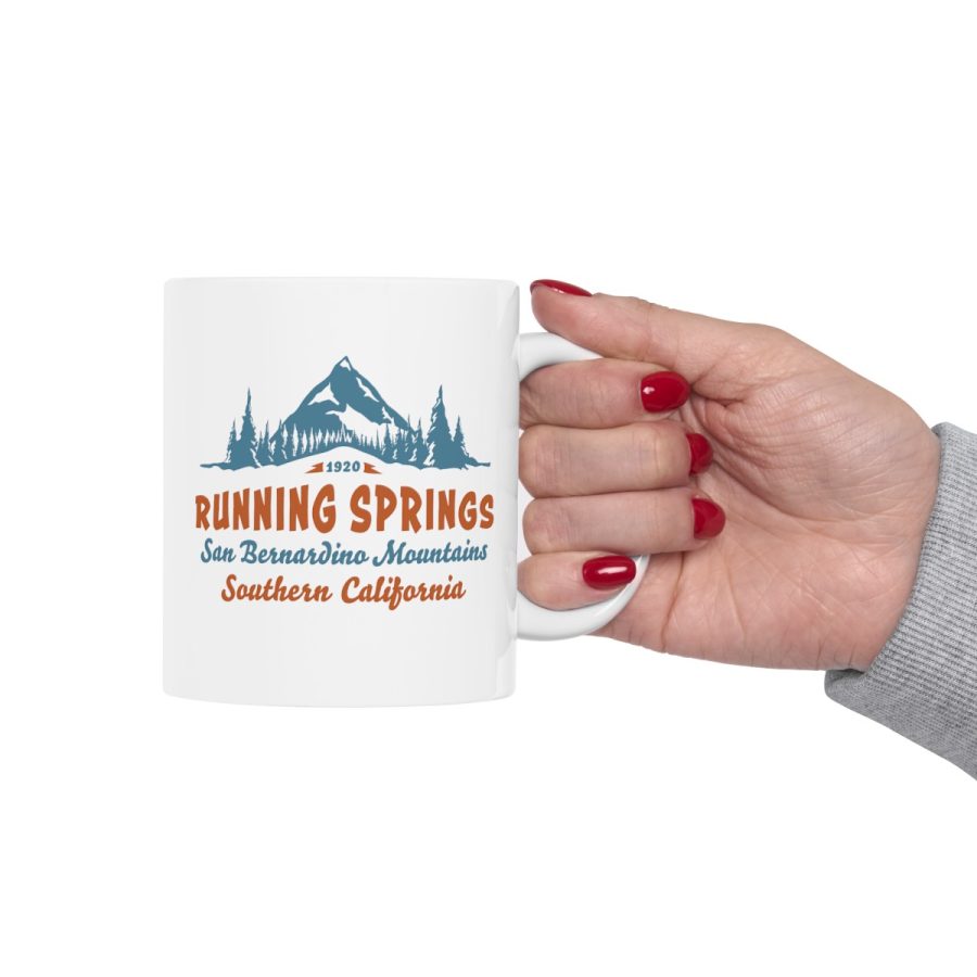 running springs coffee mug with our vintage mountain starlight design