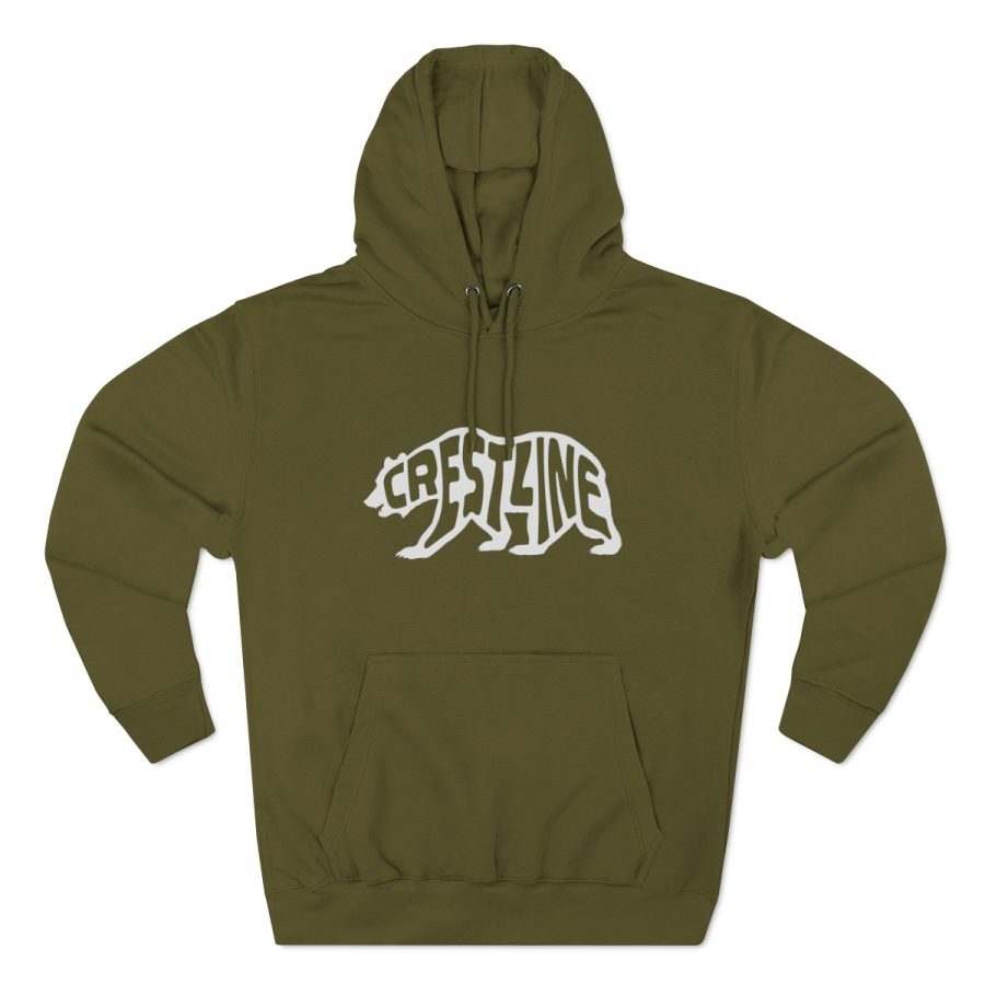 crestline california bear word wrap premium hoodie