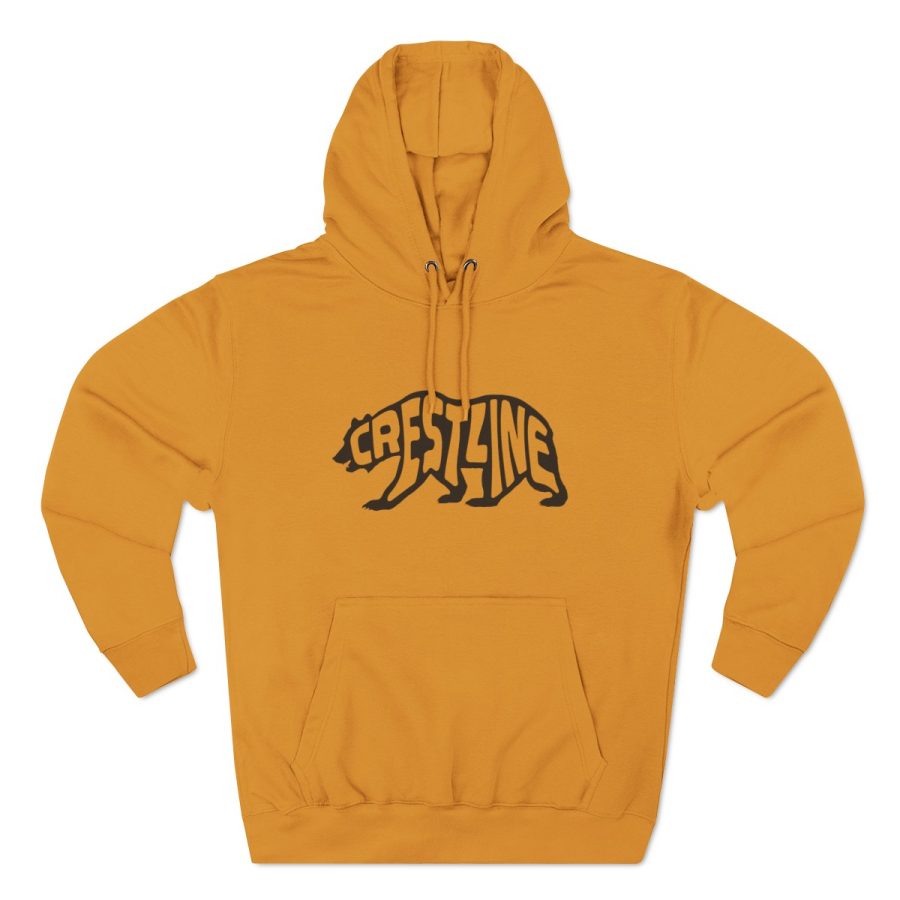 crestline california bear word wrap premium hoodie