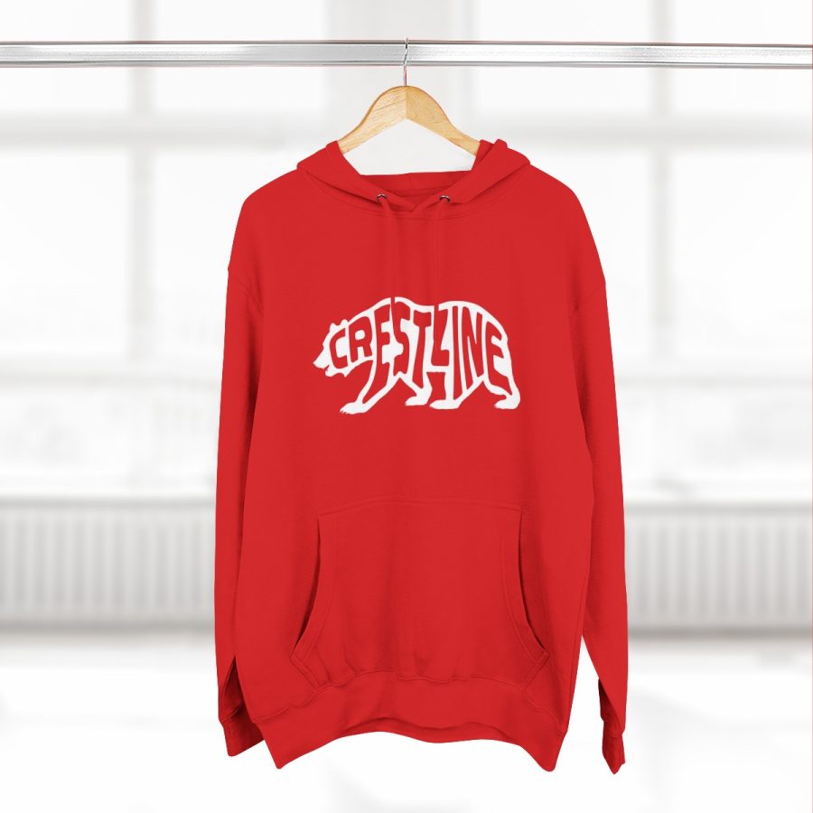 crestline california bear word wrap premium hoodie