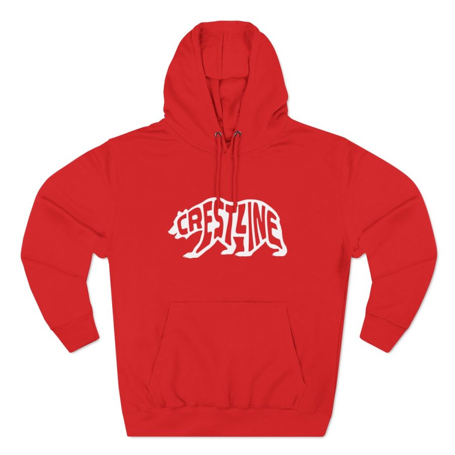 crestline california bear word wrap premium hoodie