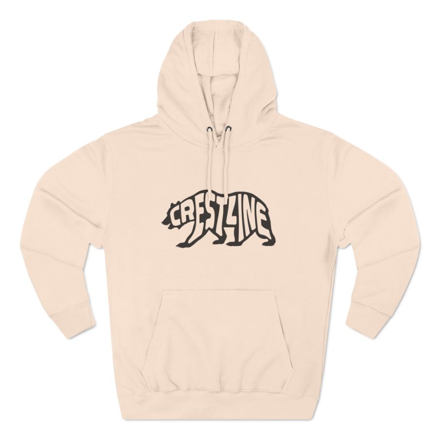 crestline california bear word wrap premium hoodie