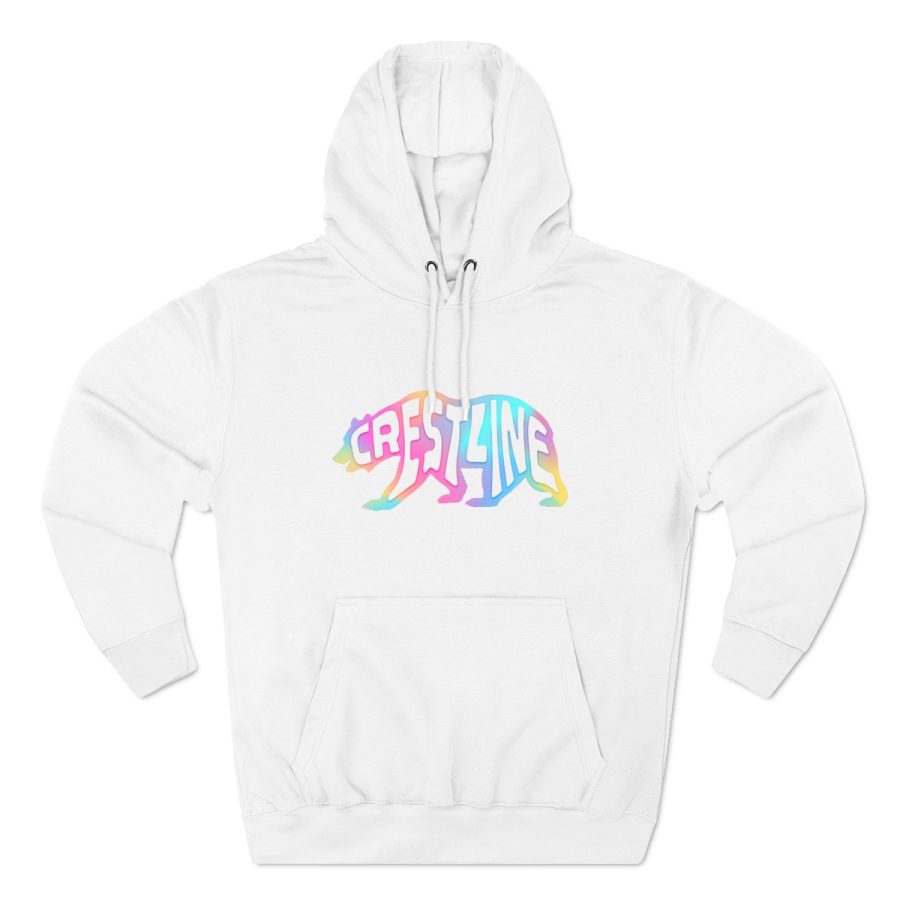 crestline california bear word wrap premium hoodie