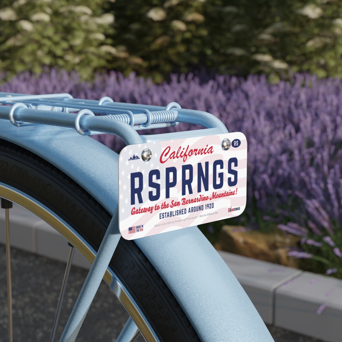 running springs california souvenir mini aluminum license plate