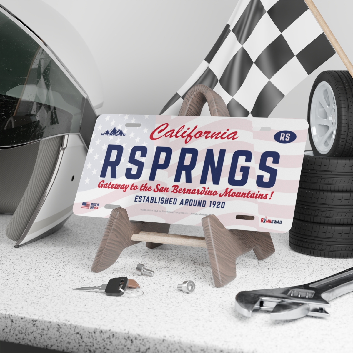 running springs california souvenir aluminum license plate