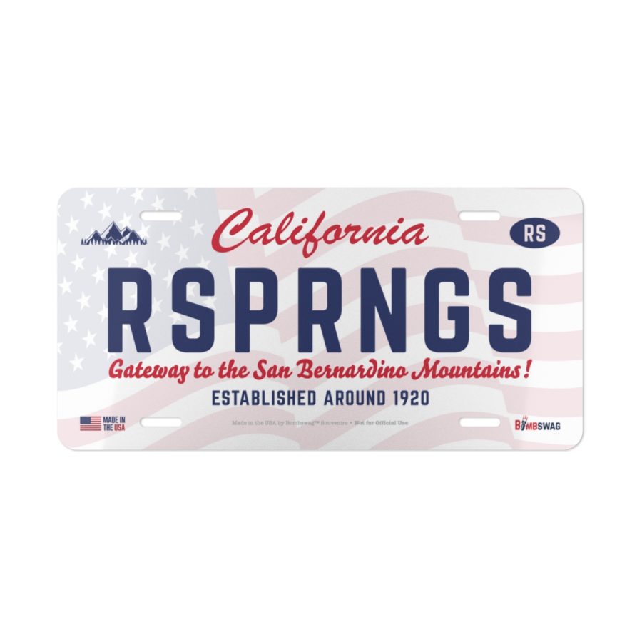 running springs california souvenir aluminum license plate