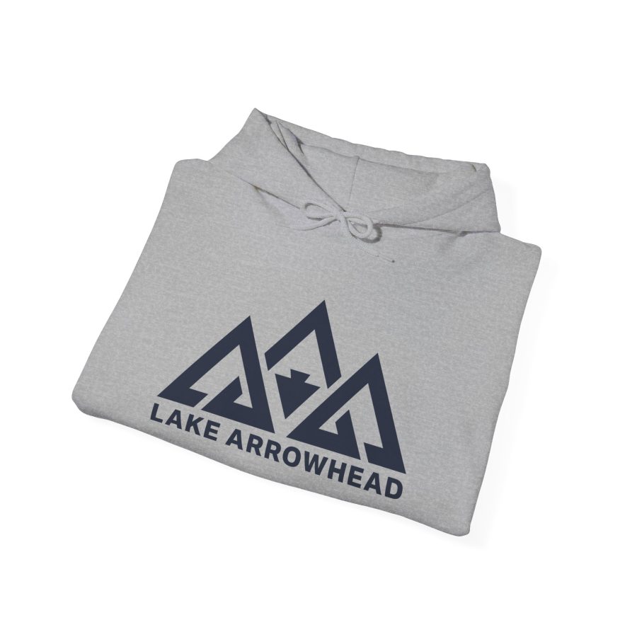 lake arrowhead unisex hoodie with our signature three mountain peak arrowhead design