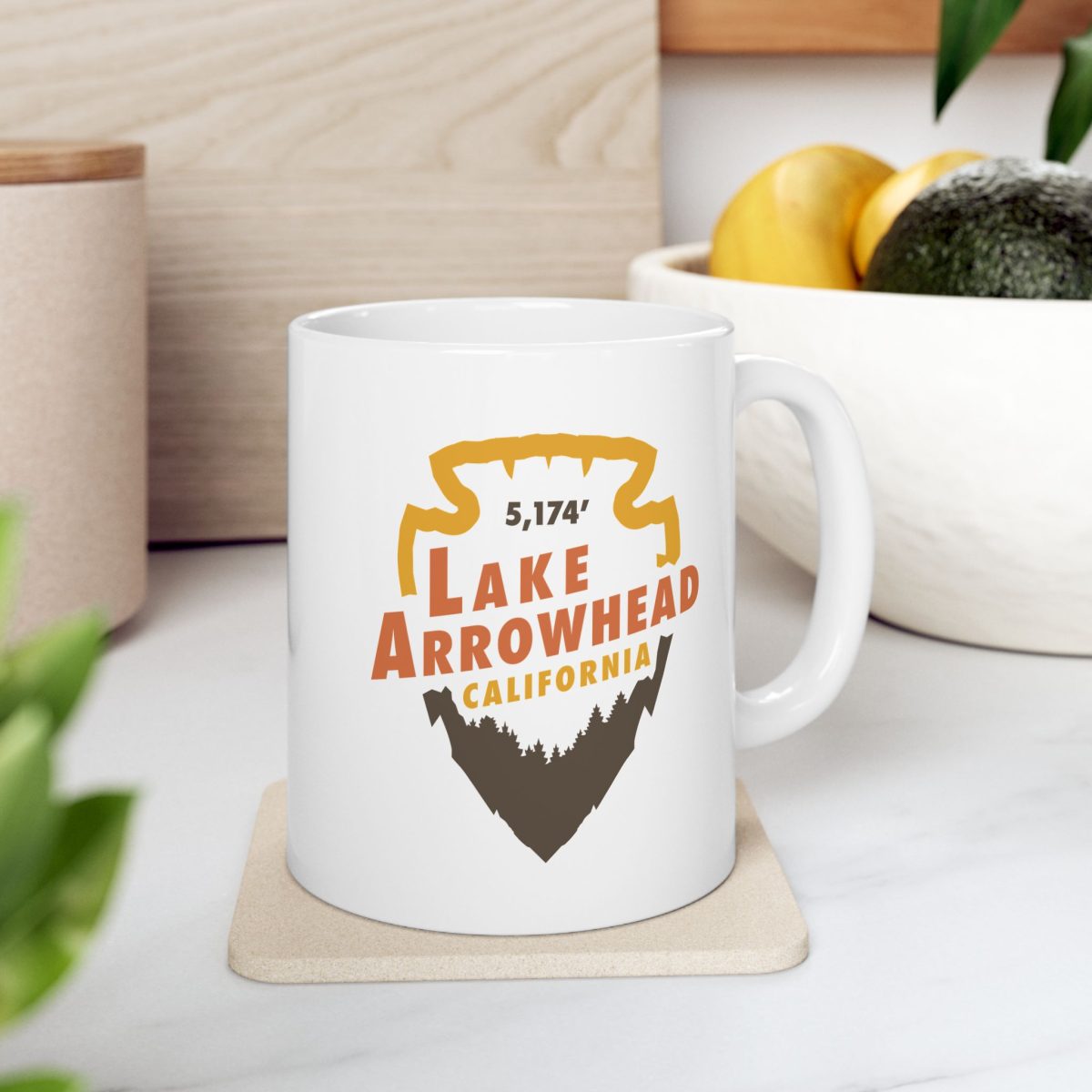 Vintage Lake Arrowhead Coffee Mug with our Signature Arrowhead